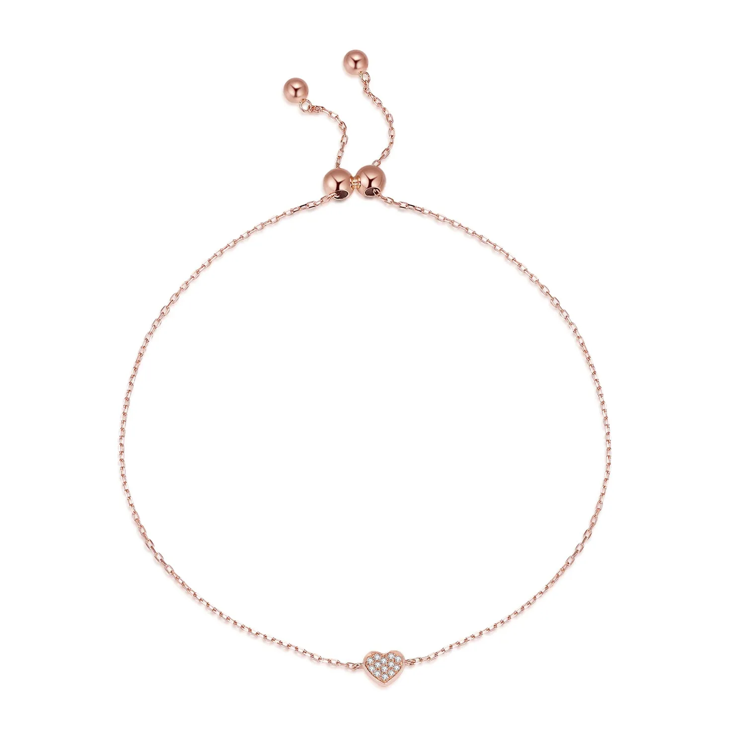 14K Solid Gold Bracelet Exclusively Handcrafted 0.024 Carat Natural Diamond (H-F Color, VS1-VS2 Clarity)