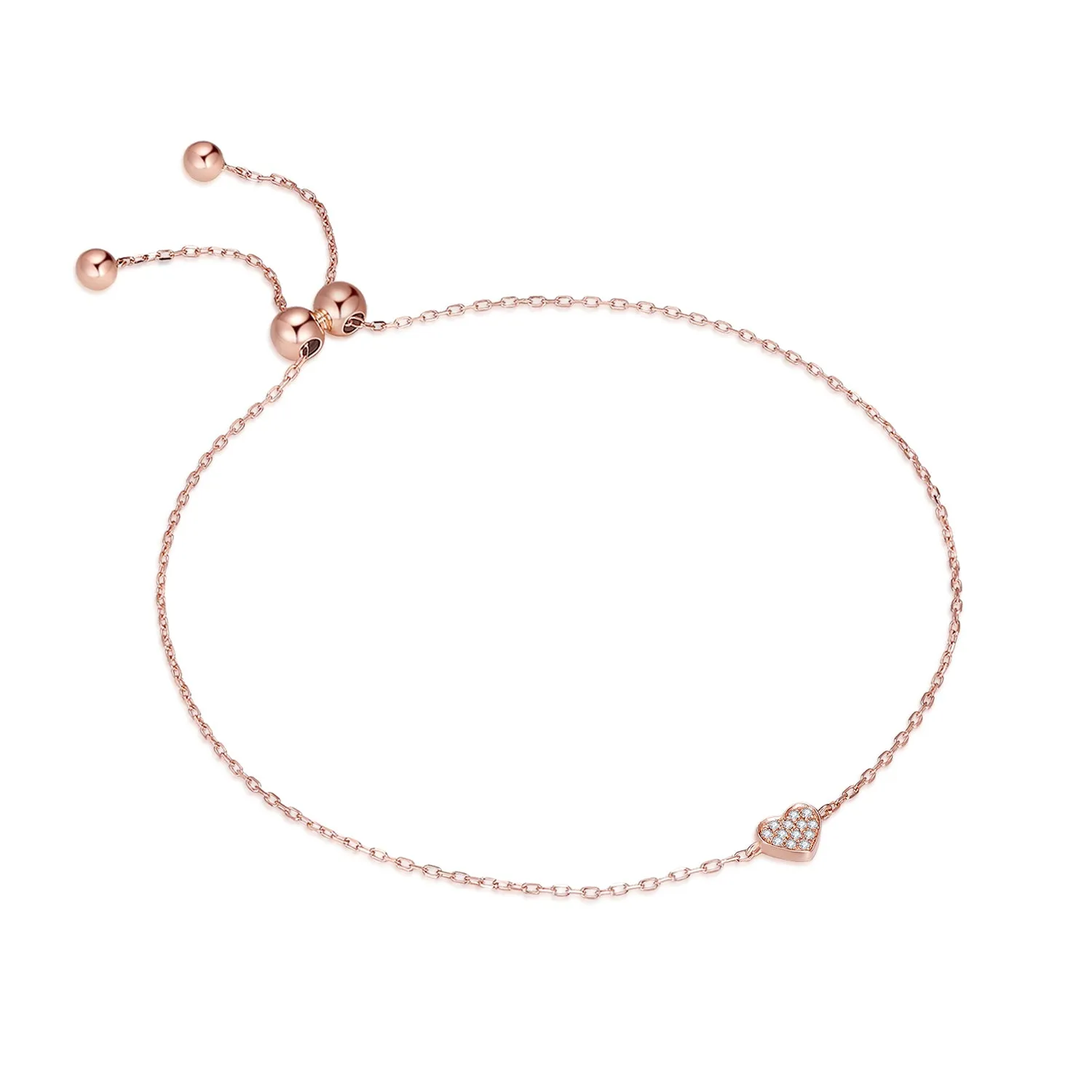 14K Solid Gold Bracelet Exclusively Handcrafted 0.024 Carat Natural Diamond (H-F Color, VS1-VS2 Clarity)