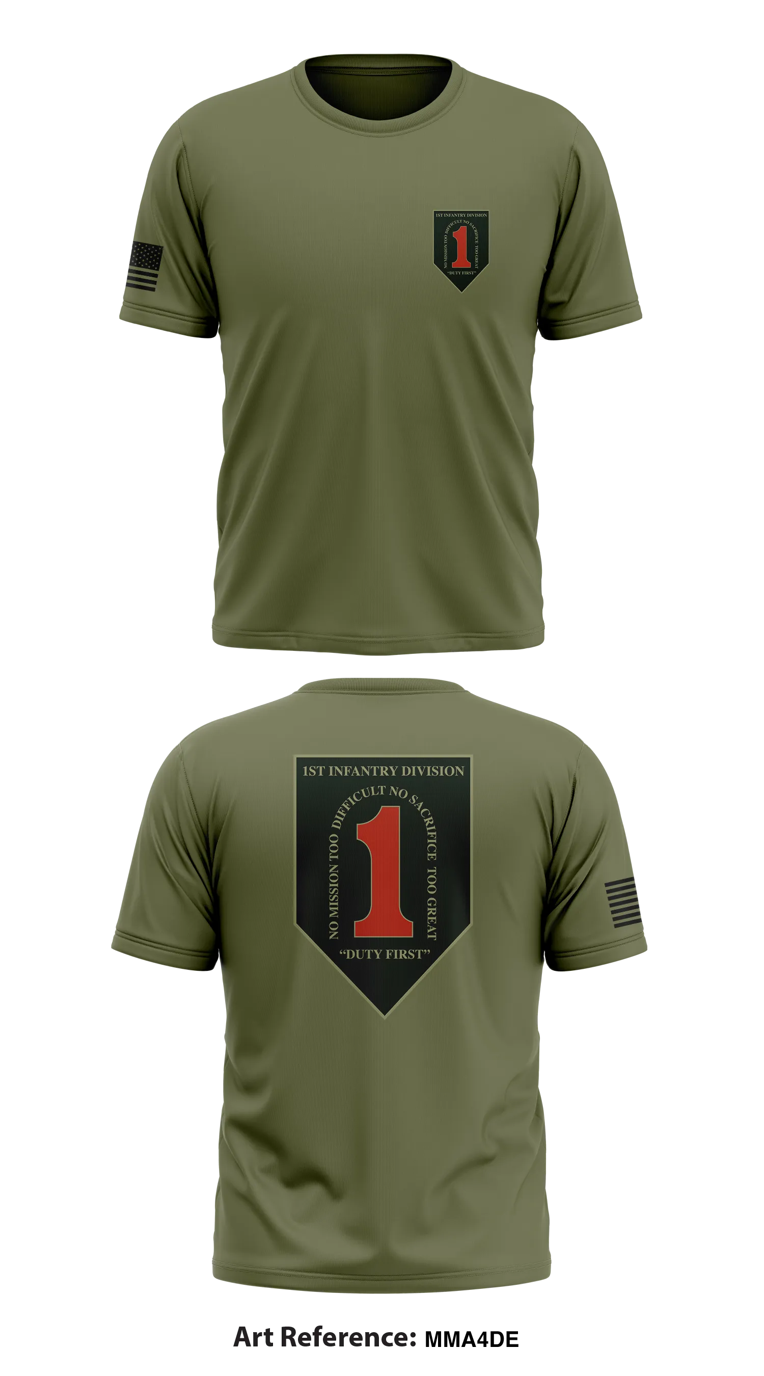 1st INF DIV Store 1 Core Men's SS Performance Tee - MMA4DE