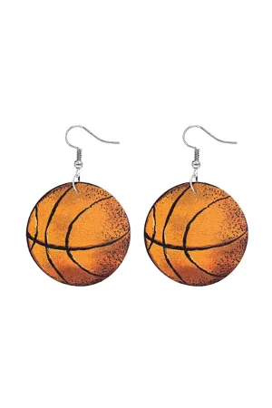27706 - GAMEDAY BASKETBALL PRINT EARRINGS