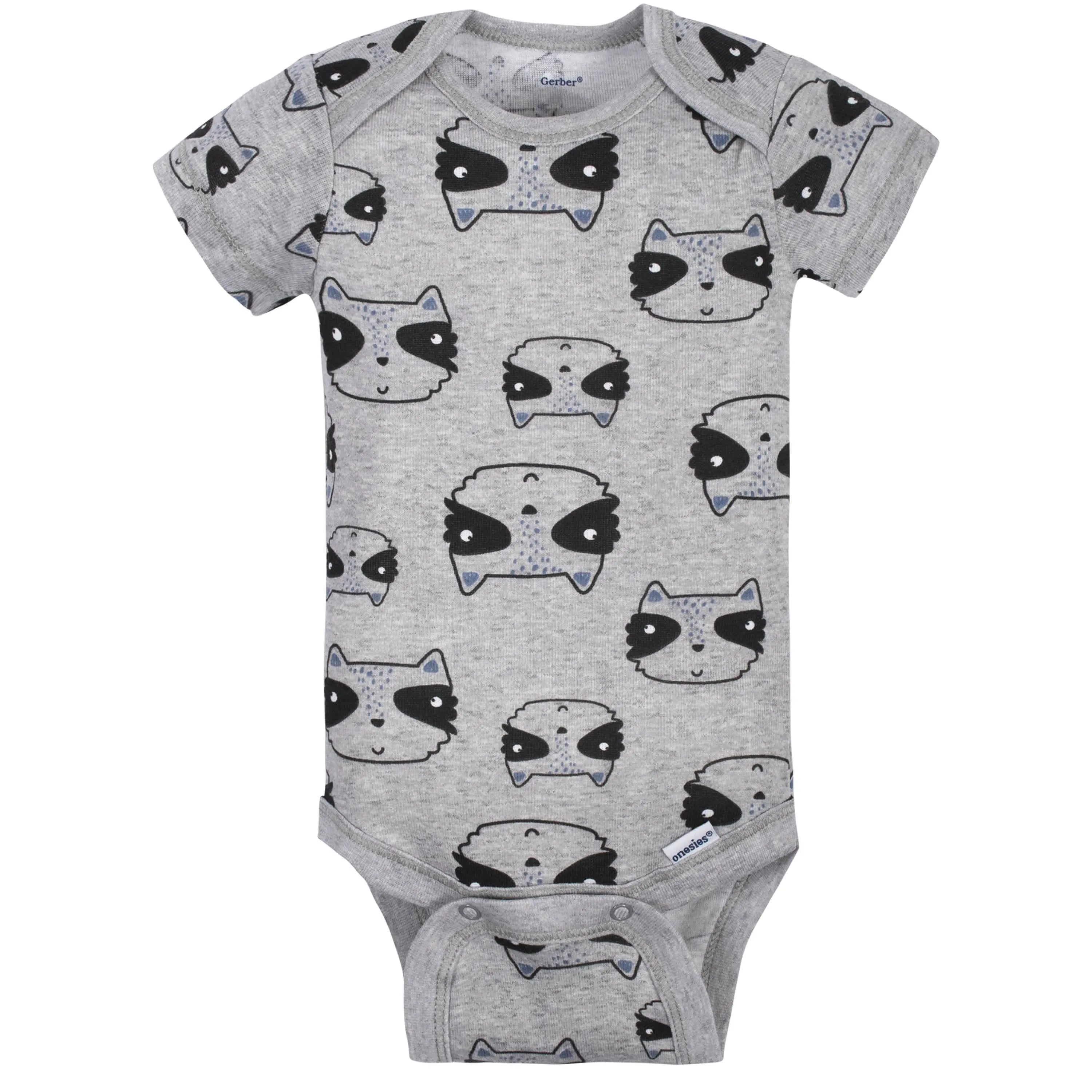 3-Pack Baby Boys Raccoon Short Sleeve Onesies® Bodysuits