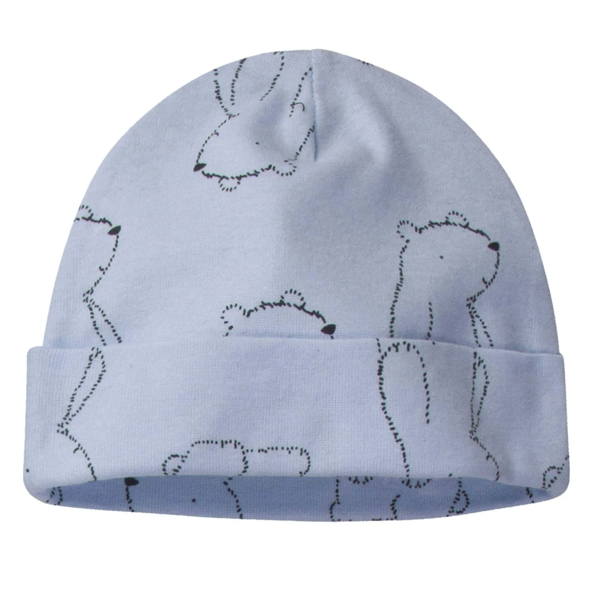 4-Pack Baby Boys' Bear Caps