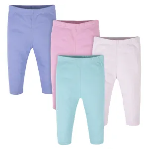 4-Pack Baby Girls Pastel Pants