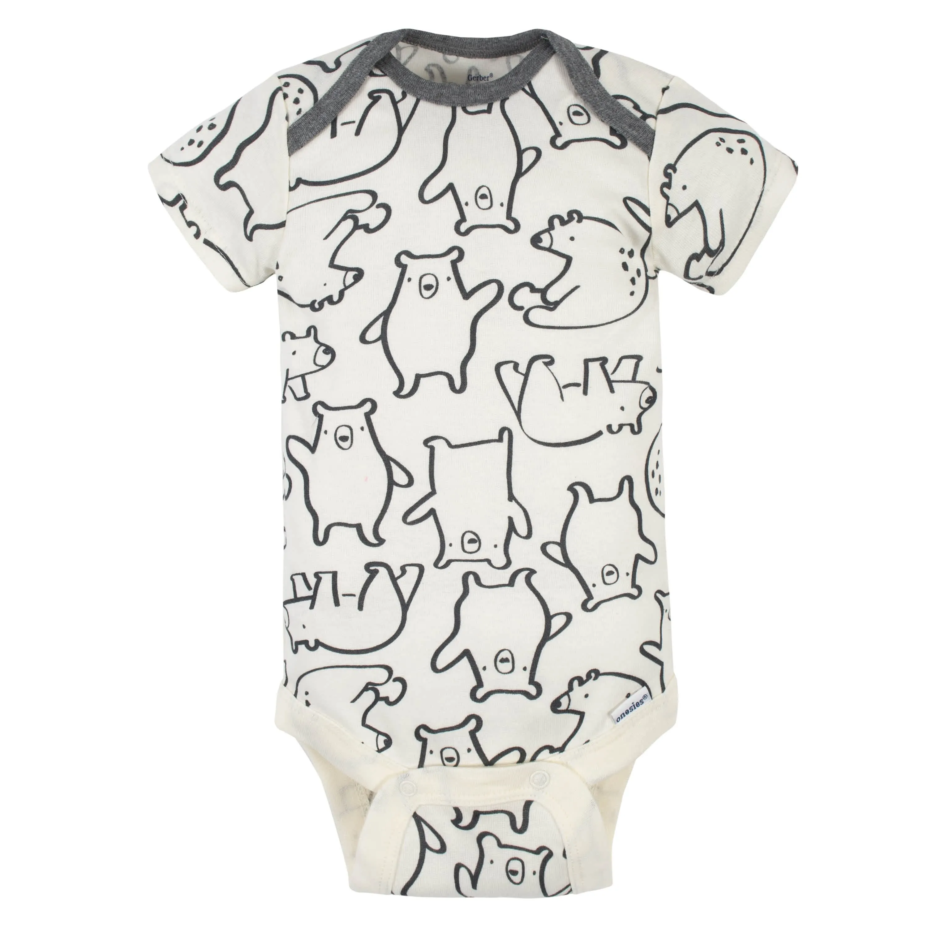 5-Pack Baby Boys Bear Short Sleeve Onesies® Bodysuits