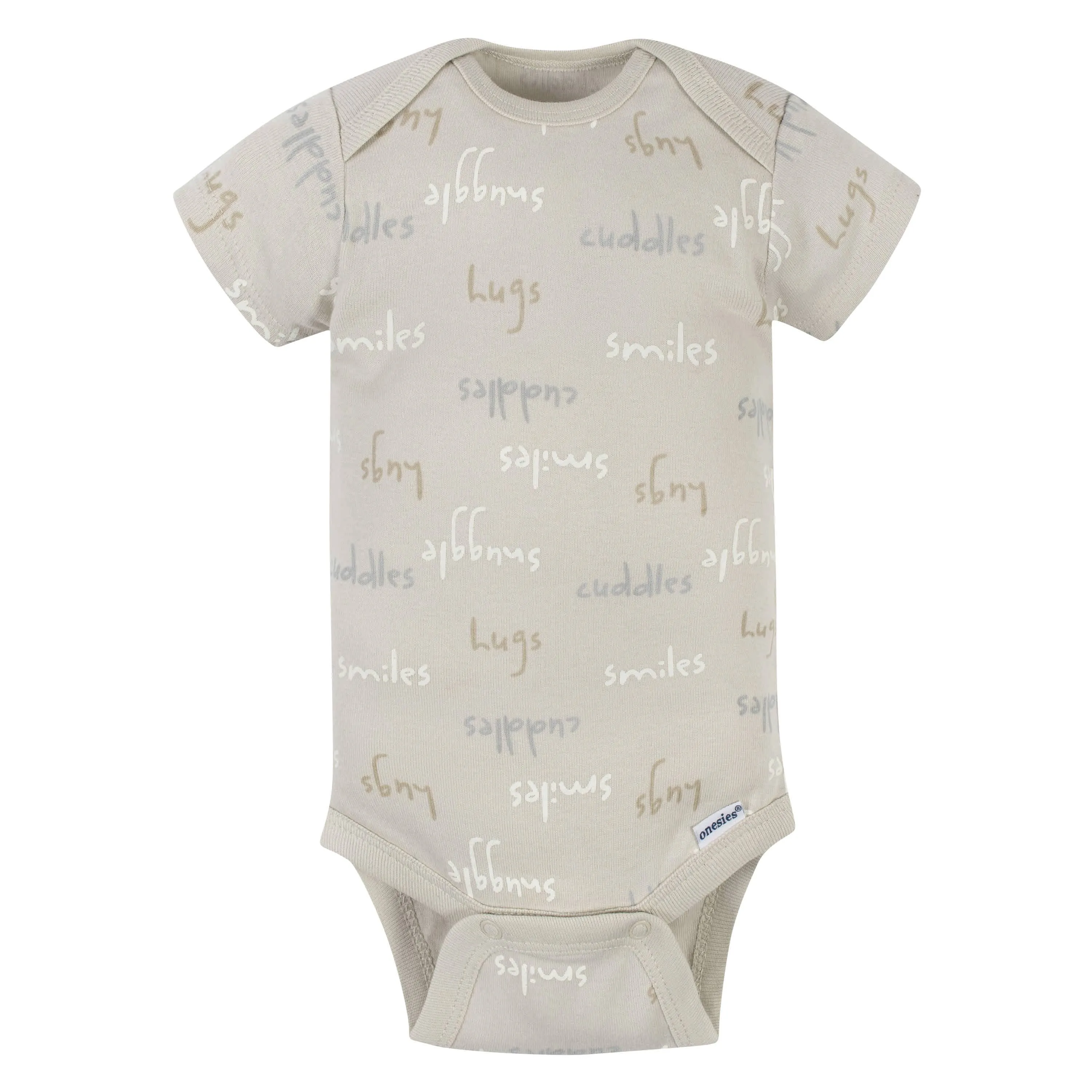 5-Pack Baby Neutral Safari Short Sleeve Onesies® Bodysuits
