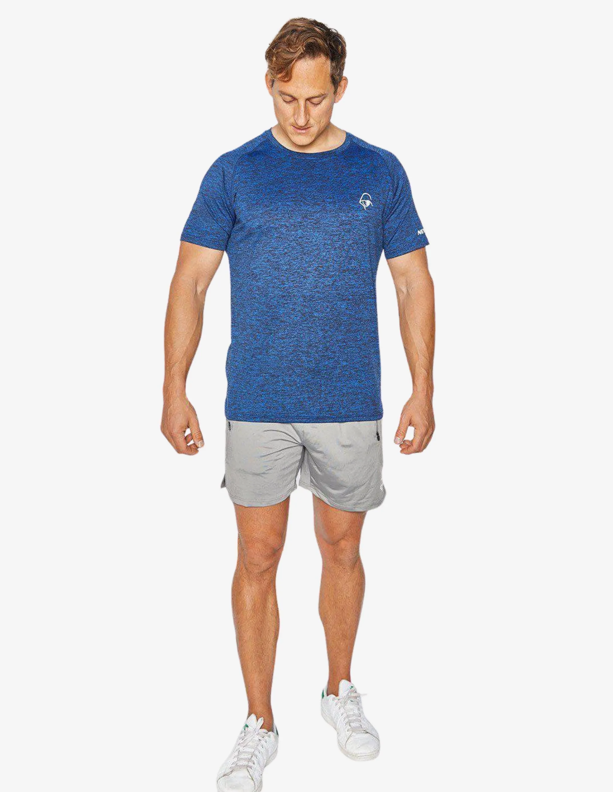 All Day Every Day Tee Marl - Marl Blue