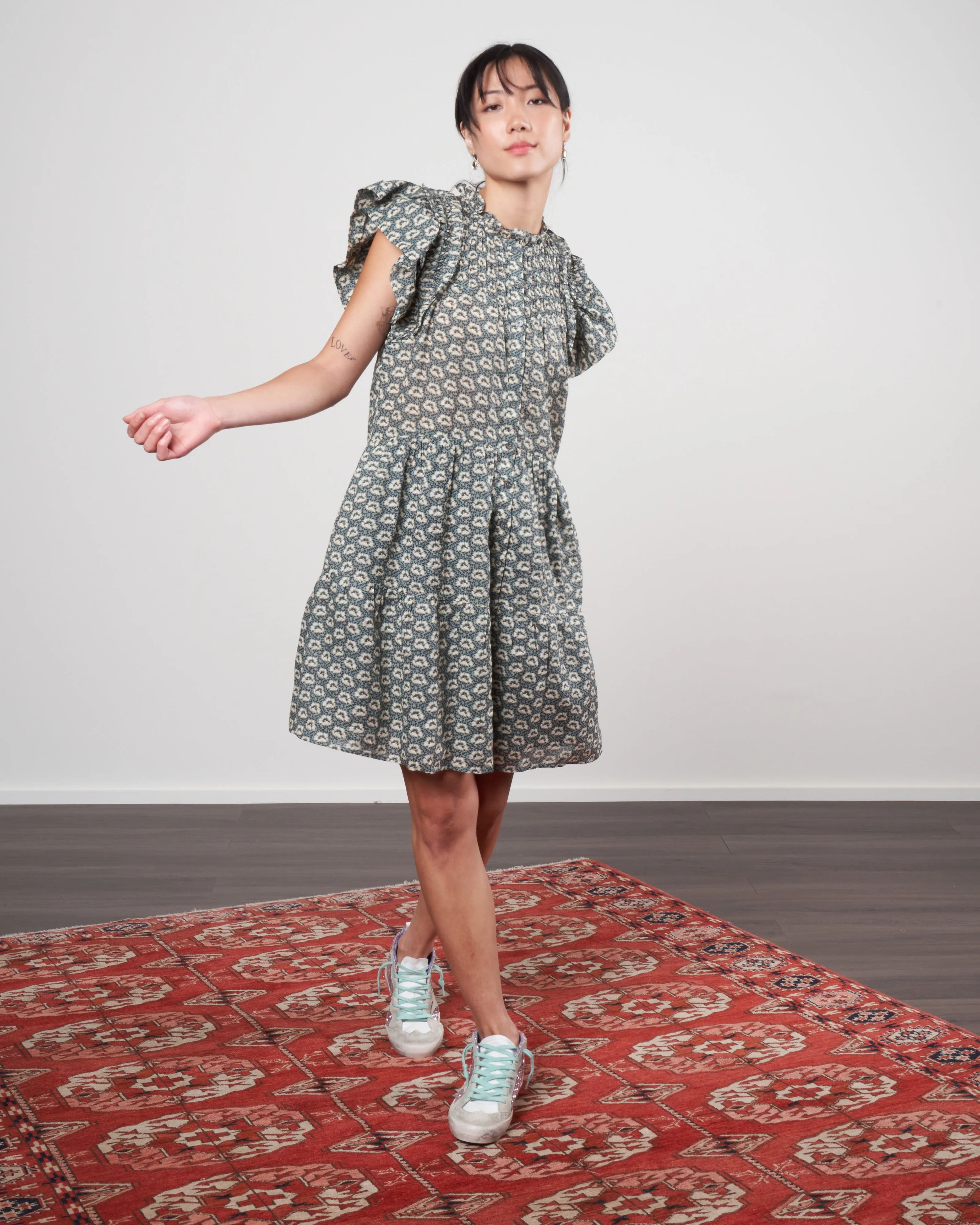 amalia button down tunic - sage