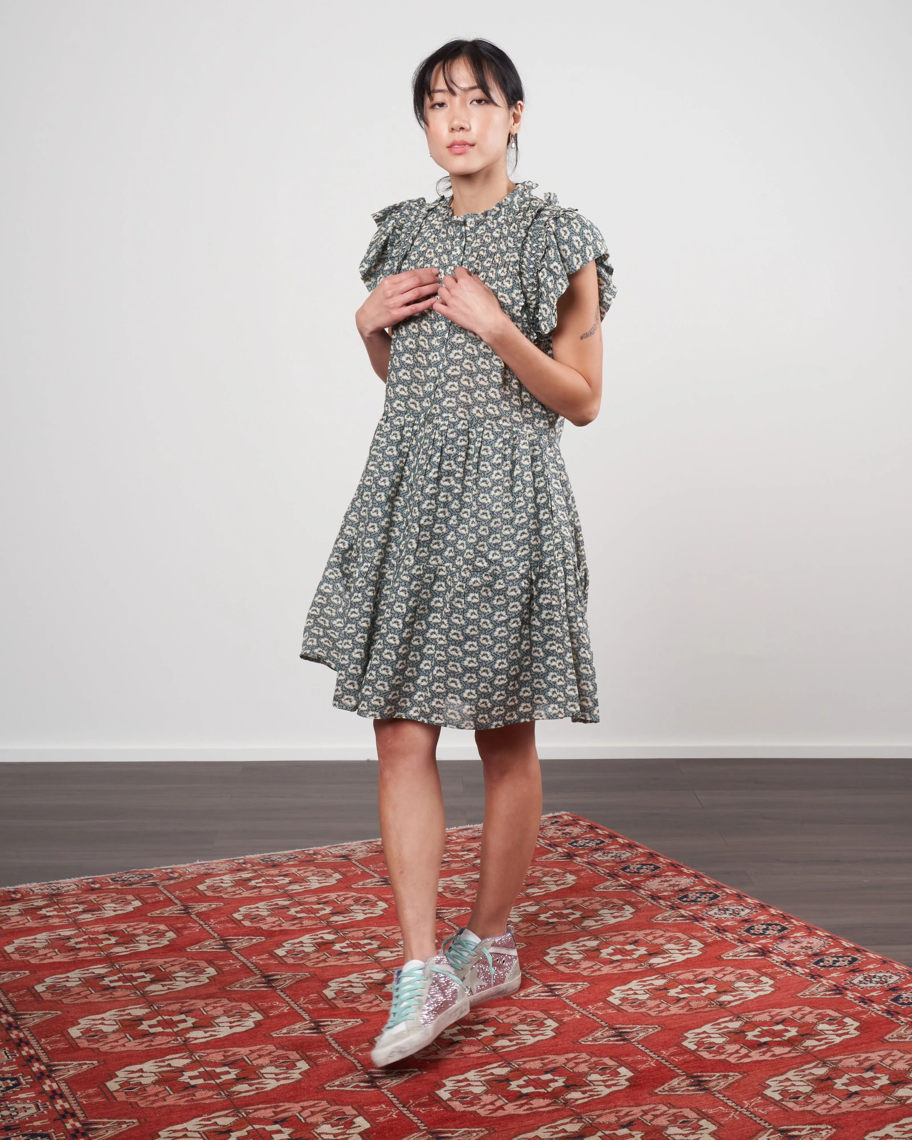 amalia button down tunic - sage