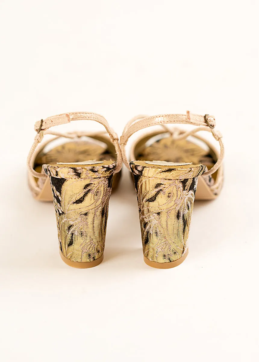 Amore Heel in Black Floral