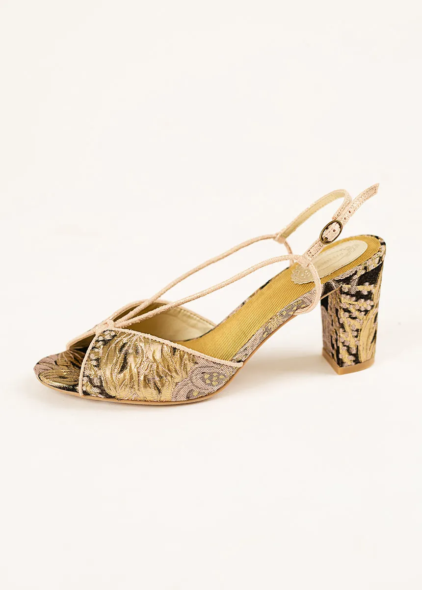 Amore Heel in Black Floral