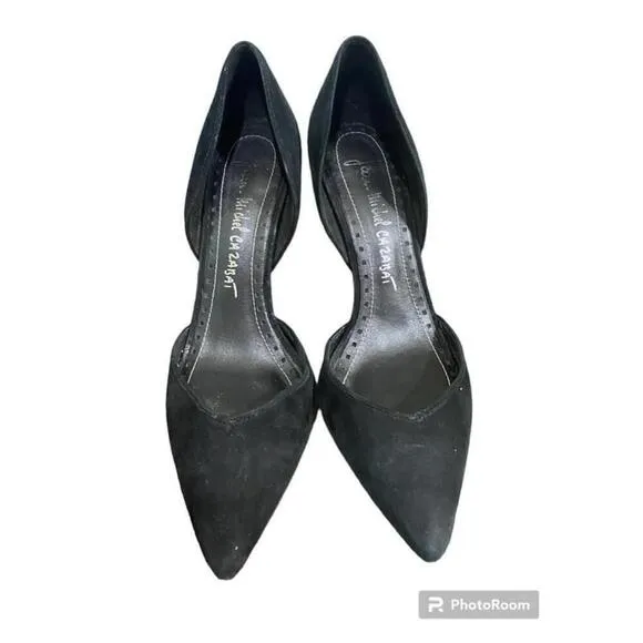 ASO Carrie Bradshaw Jean Michel Cazabat Black Suede D’Orsay Sex In The City
