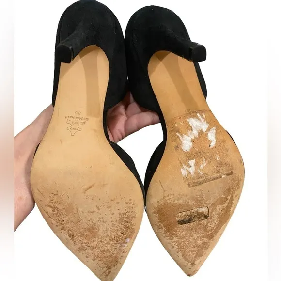 ASO Carrie Bradshaw Jean Michel Cazabat Black Suede D’Orsay Sex In The City