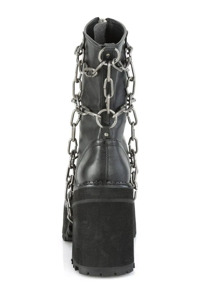 ASSAULT-66 Ankle Boot | Black Faux Leather