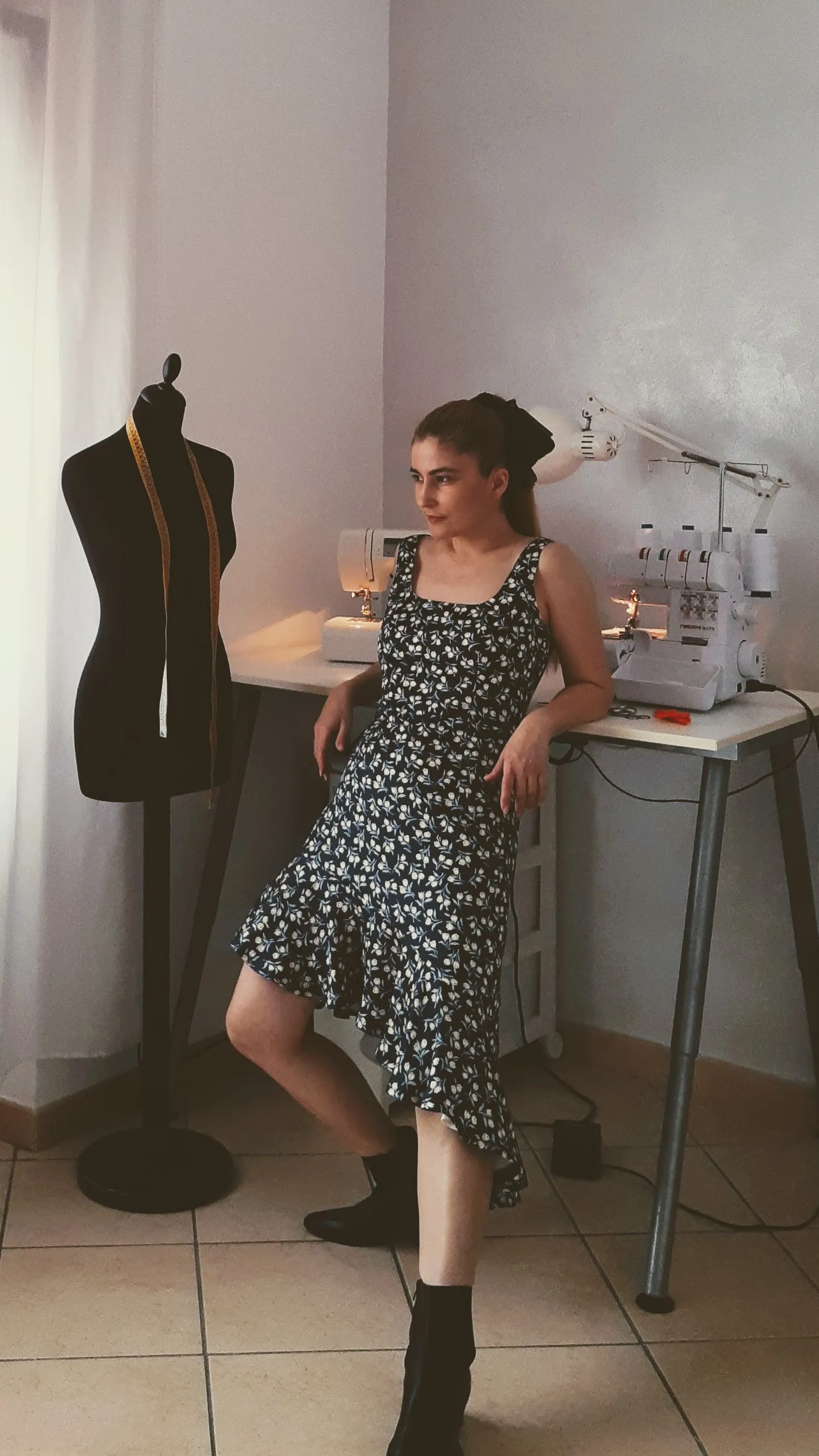 Asymmetric Midi Dress Sewing Pattern N.98