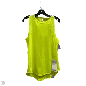 Athletic Tank Top By Lululemon In Yellow, Size: 8