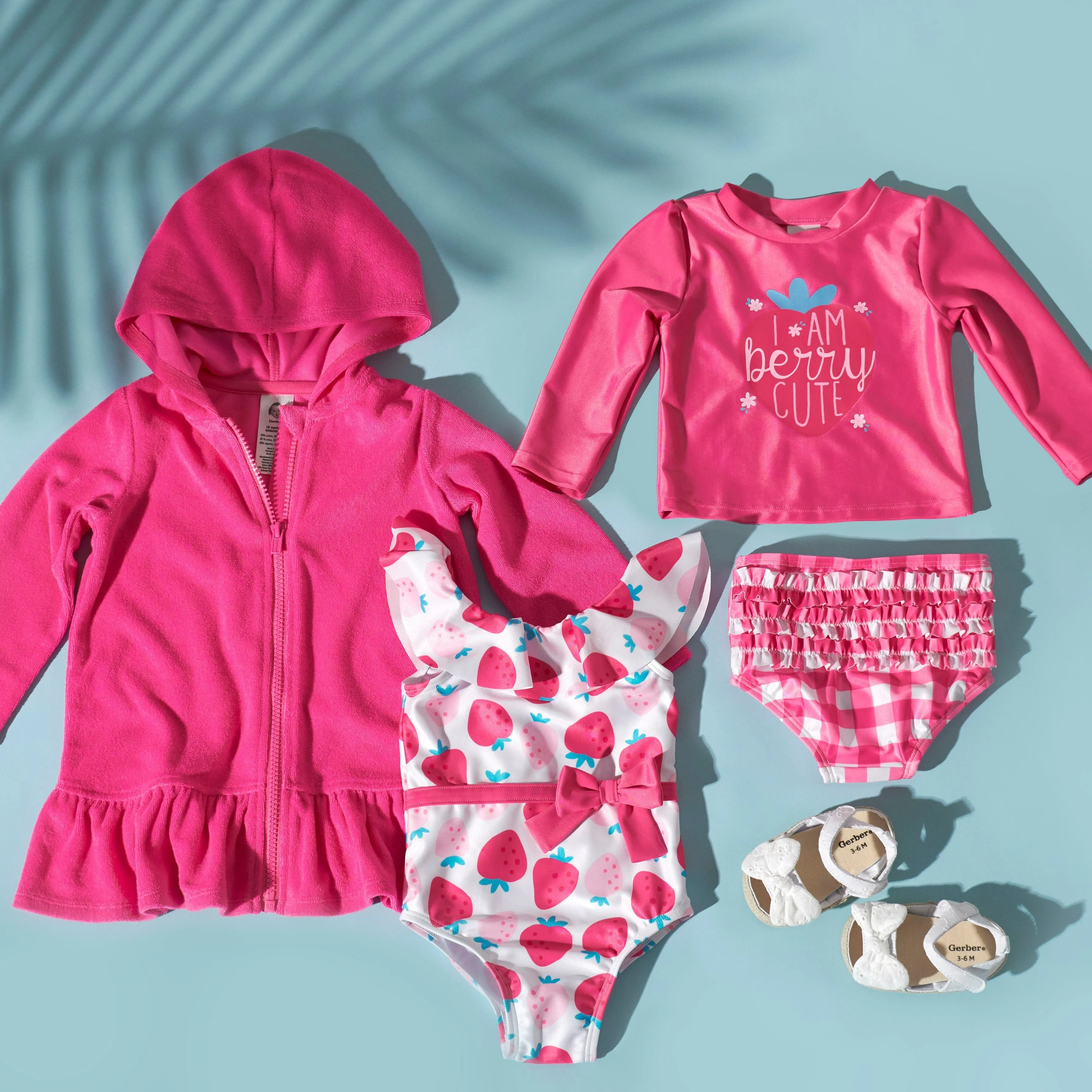 Baby & Toddler Girls UPF 50  Strawberry One-Piece Swimsuit With Ruffle