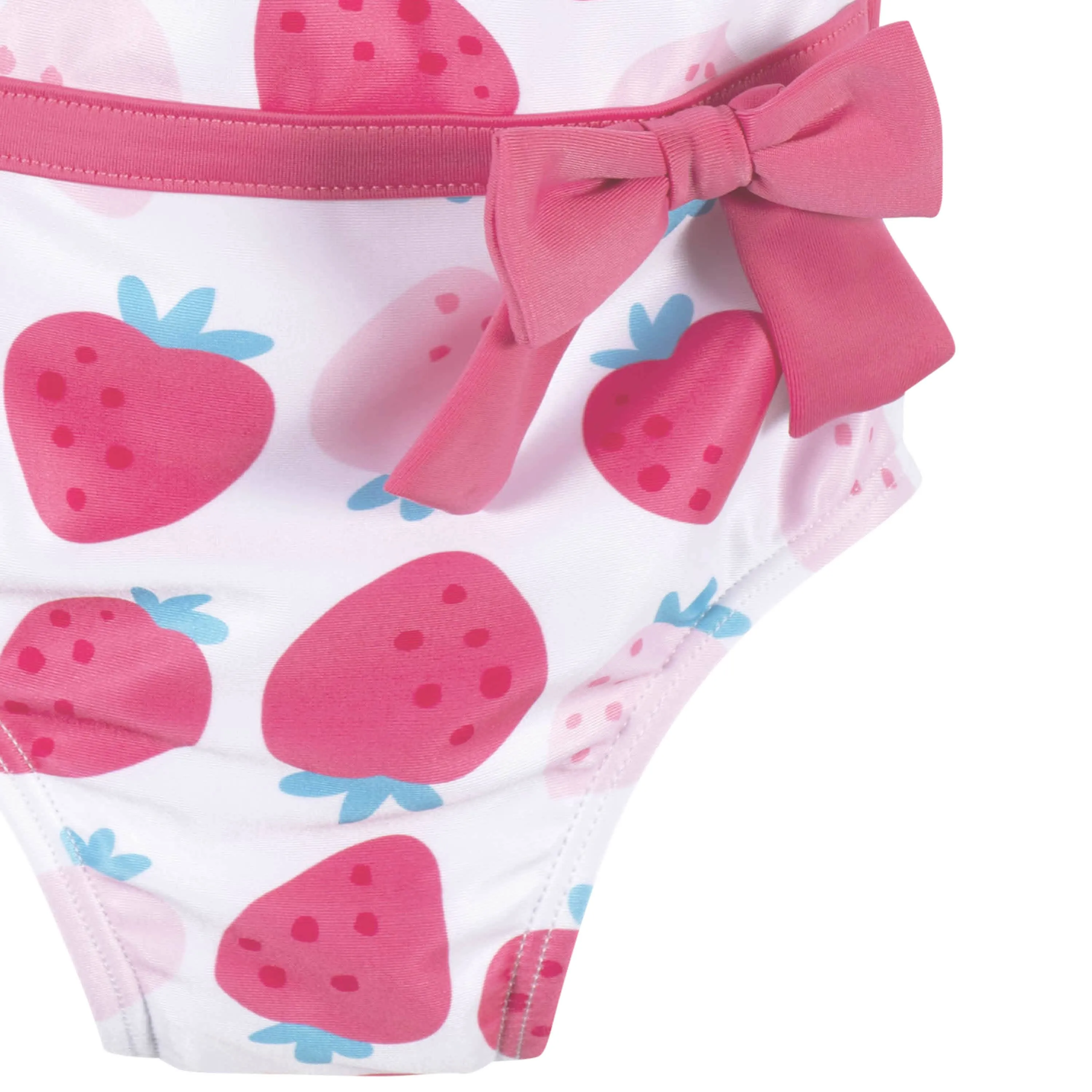 Baby & Toddler Girls UPF 50  Strawberry One-Piece Swimsuit With Ruffle