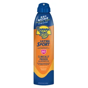 Banana Boat Ultra Sport Clear Sunscreen Spray SPF 50   9.5 oz
