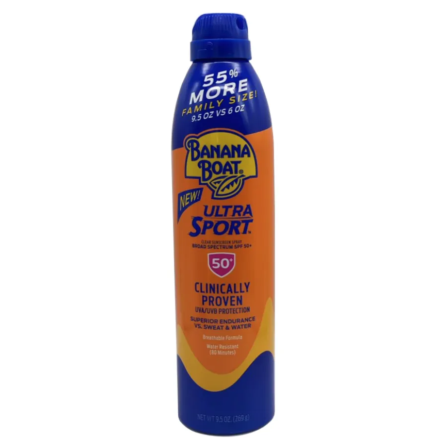 Banana Boat Ultra Sport Clear Sunscreen Spray SPF 50   9.5 oz