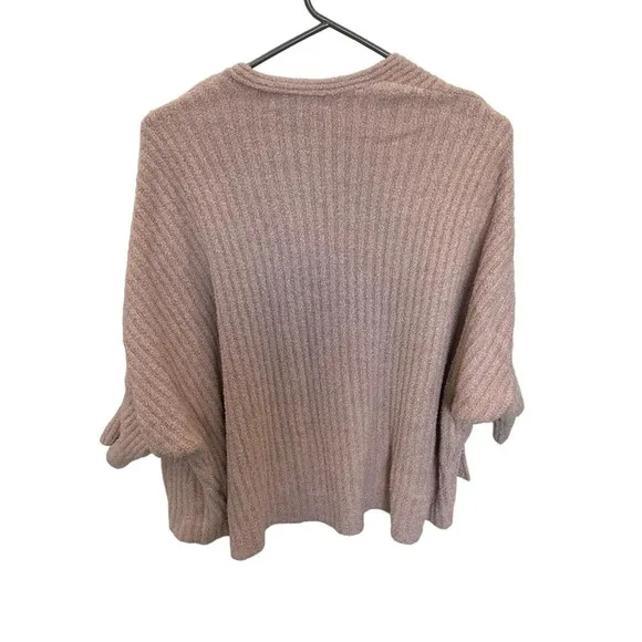 Barefoot Dreams CozyChic Lite Ribbed Shrug Cardi in Dusty Rose Size S/M