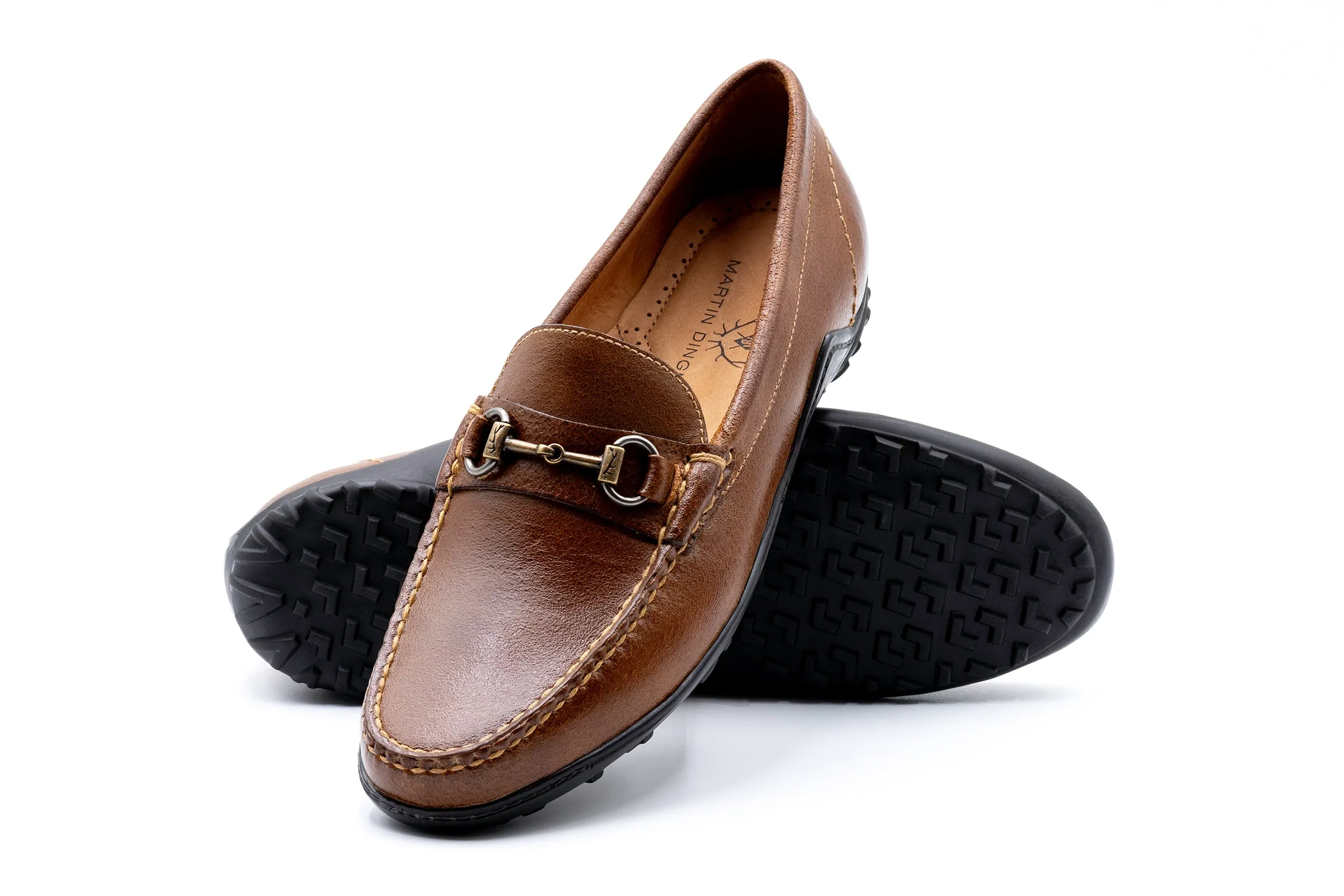 Bill Water Buffalo Horse Bit Loafers - Burnt Cedar