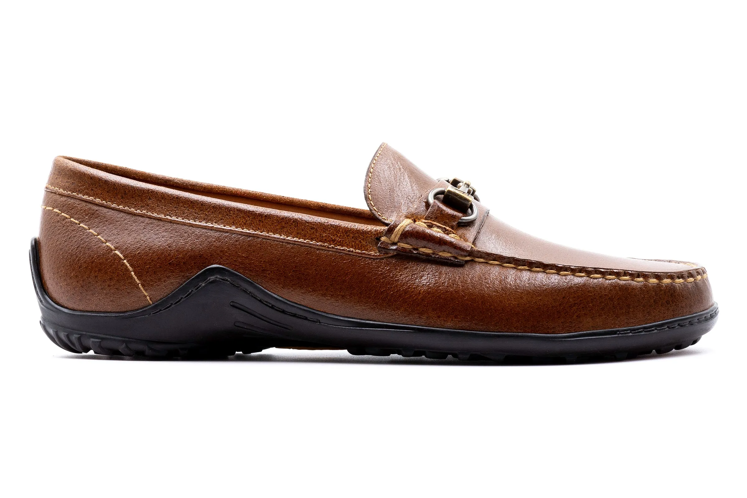Bill Water Buffalo Horse Bit Loafers - Burnt Cedar