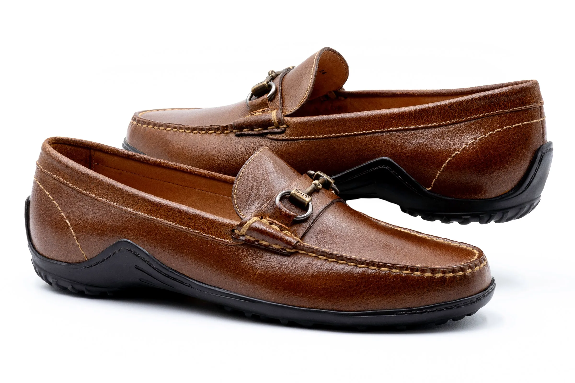 Bill Water Buffalo Horse Bit Loafers - Burnt Cedar