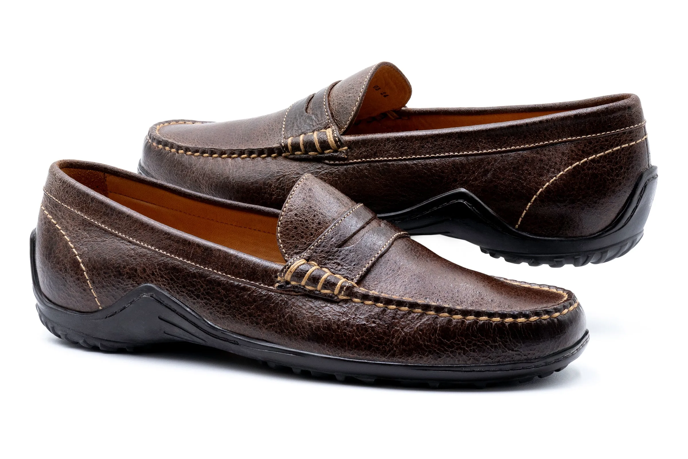Bill Water Buffalo Penny Loafers - Walnut