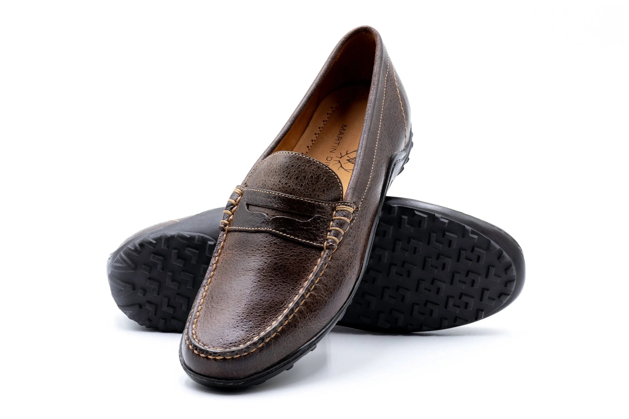 Bill Water Buffalo Penny Loafers - Walnut