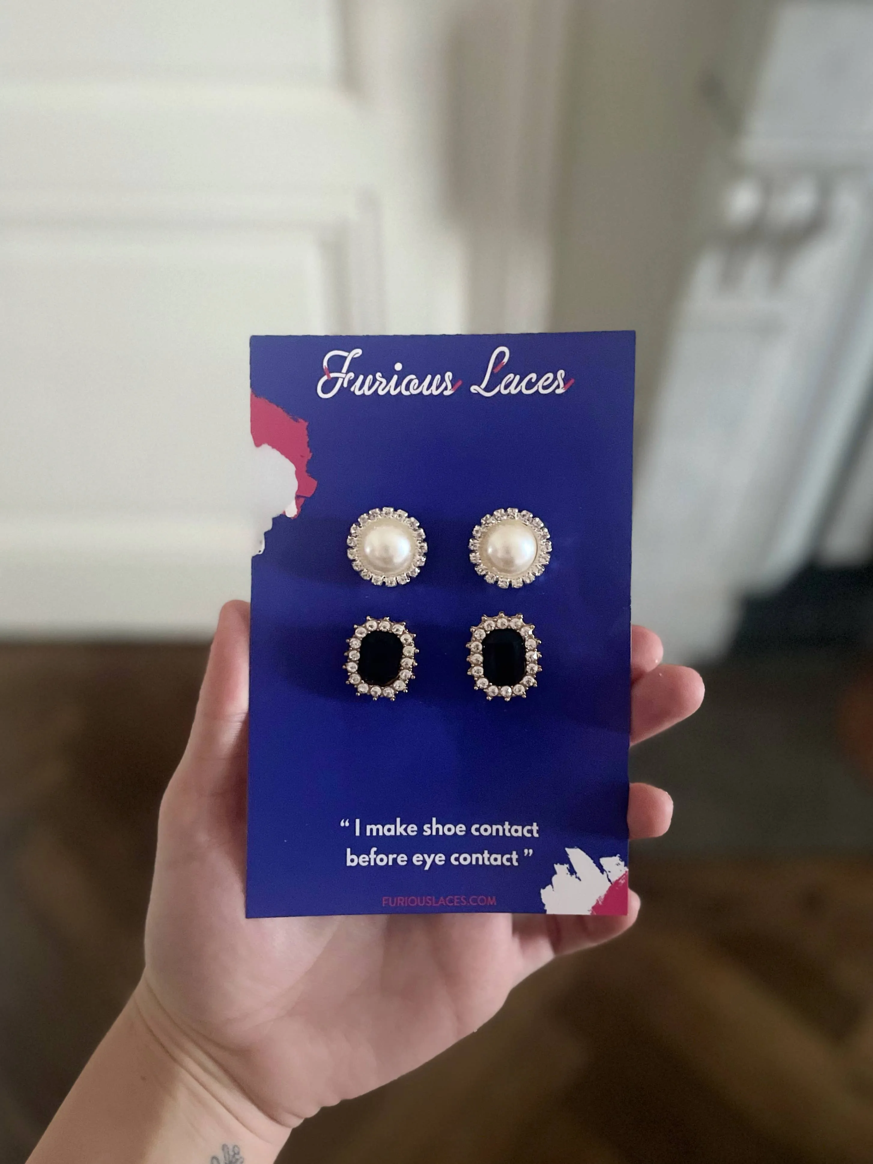 Black & Gold & White & Silver Shoe Jewelry