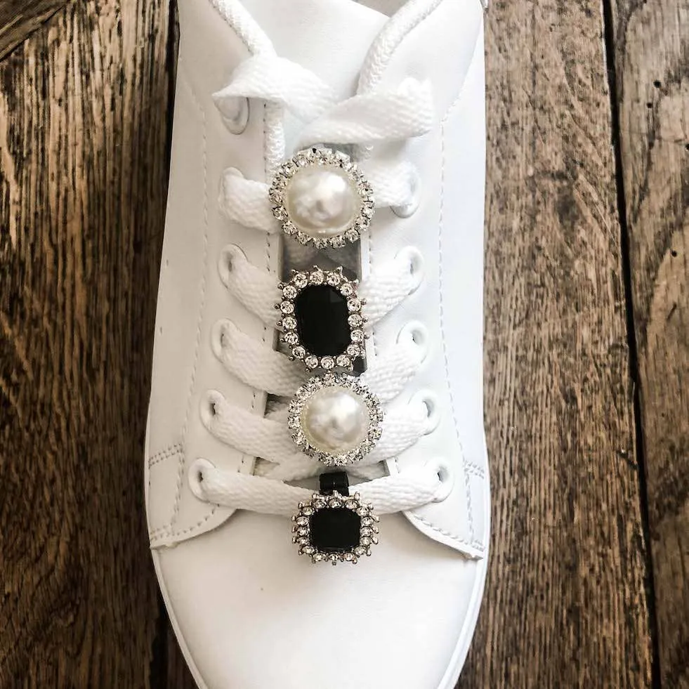 Black & Gold & White & Silver Shoe Jewelry
