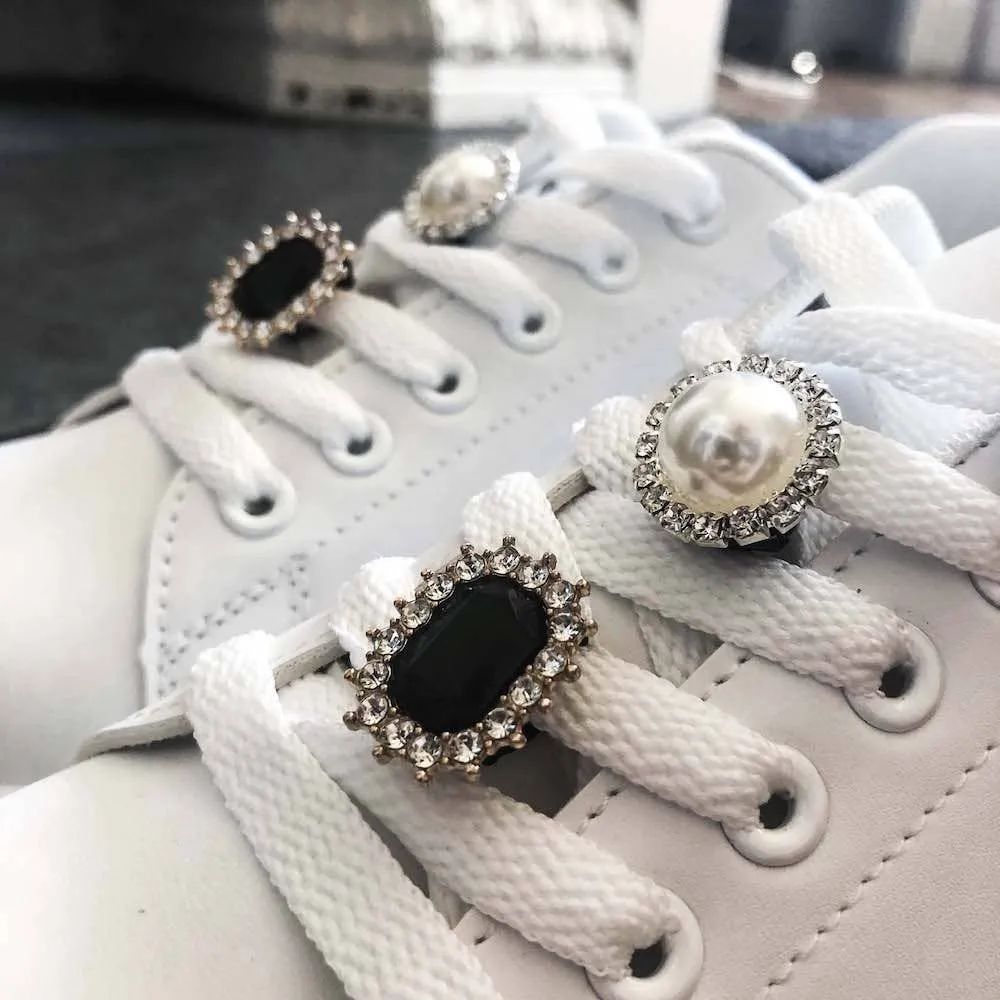 Black & Gold & White & Silver Shoe Jewelry