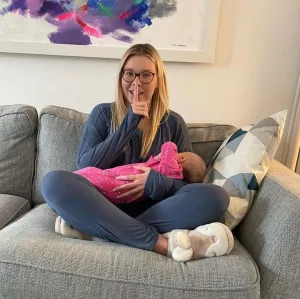 Blue Luxurious Breastfeeding Loungewear