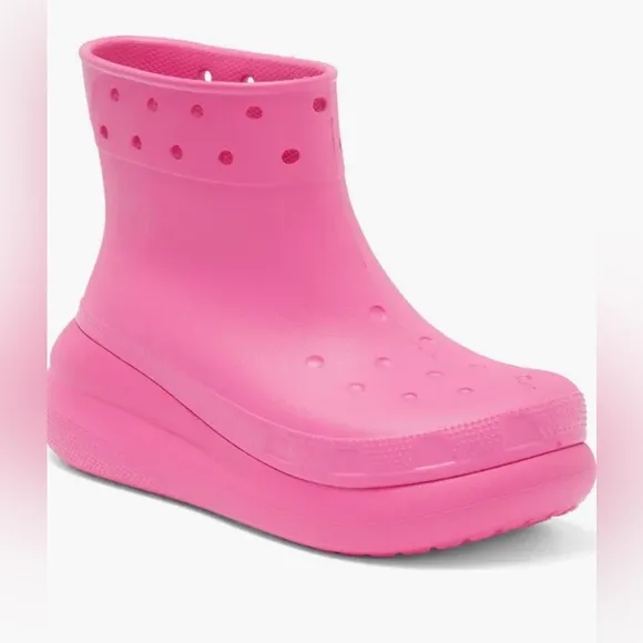 BNIB CROCS Crush Platform Waterproof Boots $80 pink size 8