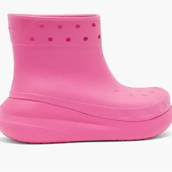 BNIB CROCS Crush Platform Waterproof Boots $80 pink size 8