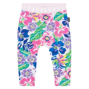 BONDS Stretchies Leggings - Breathtaking Blooming Pink Peony