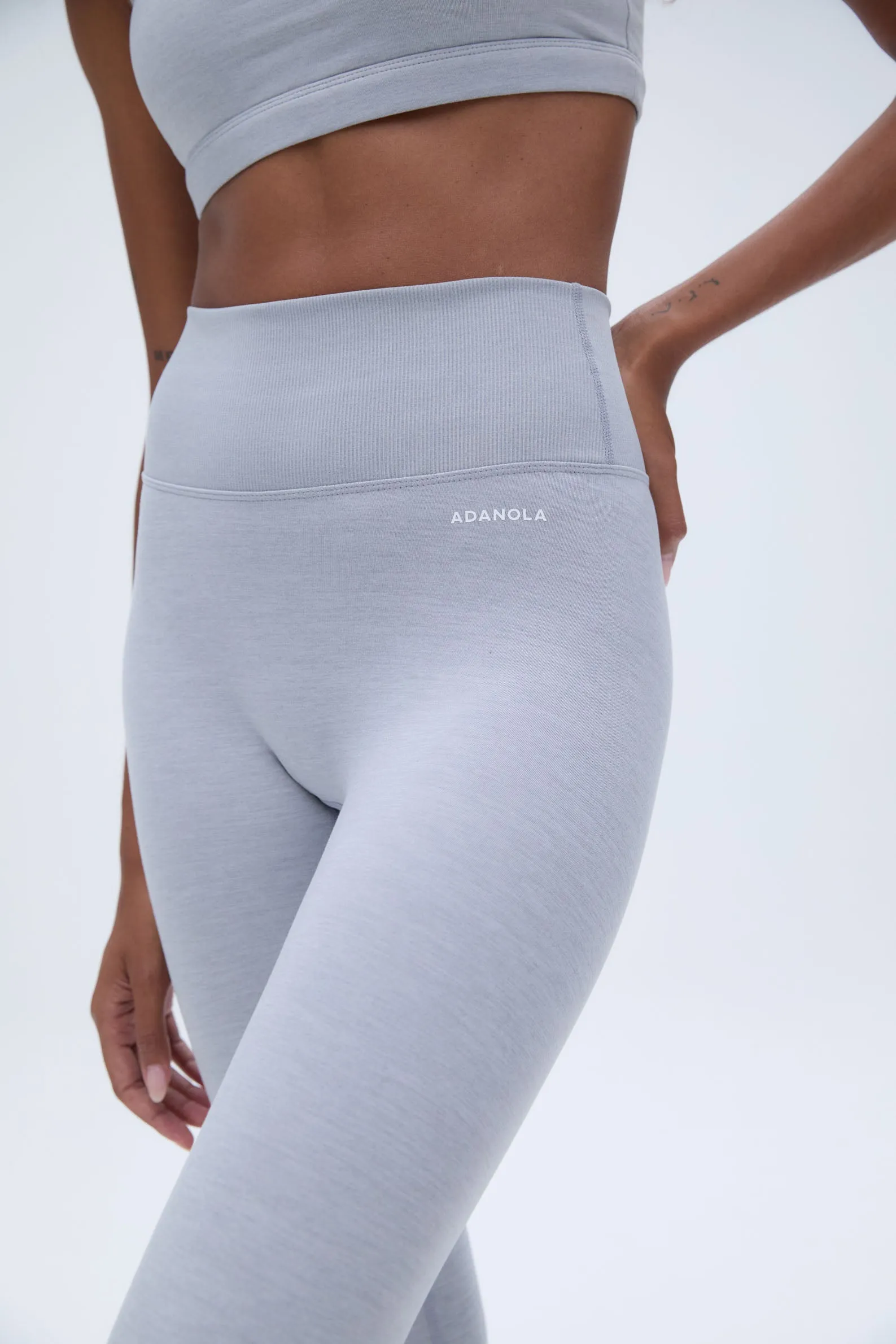 Brushed Legging - Light Grey Melange
