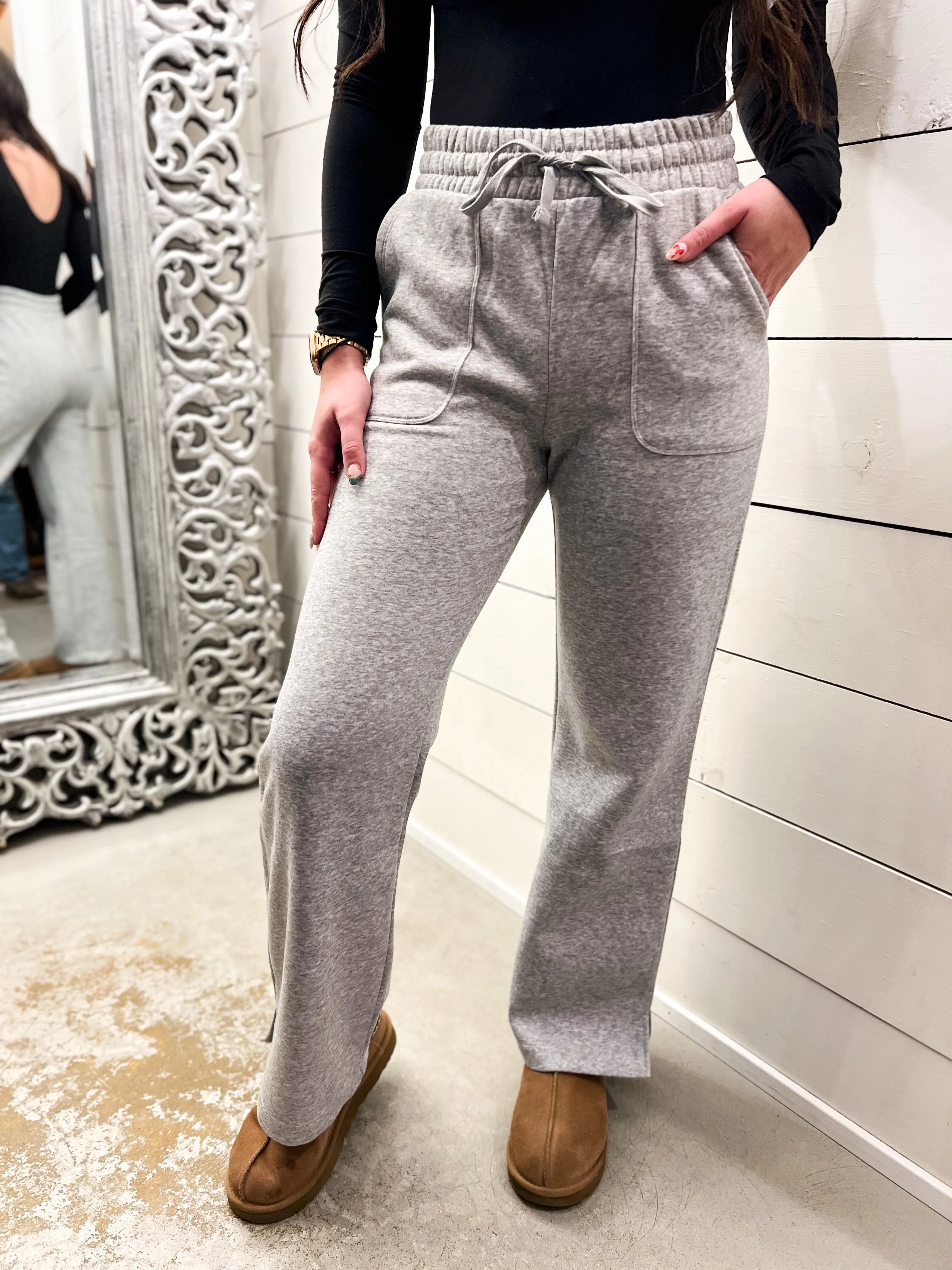 Camden Fleece French Terry Straight Leg Sweat- H Grey