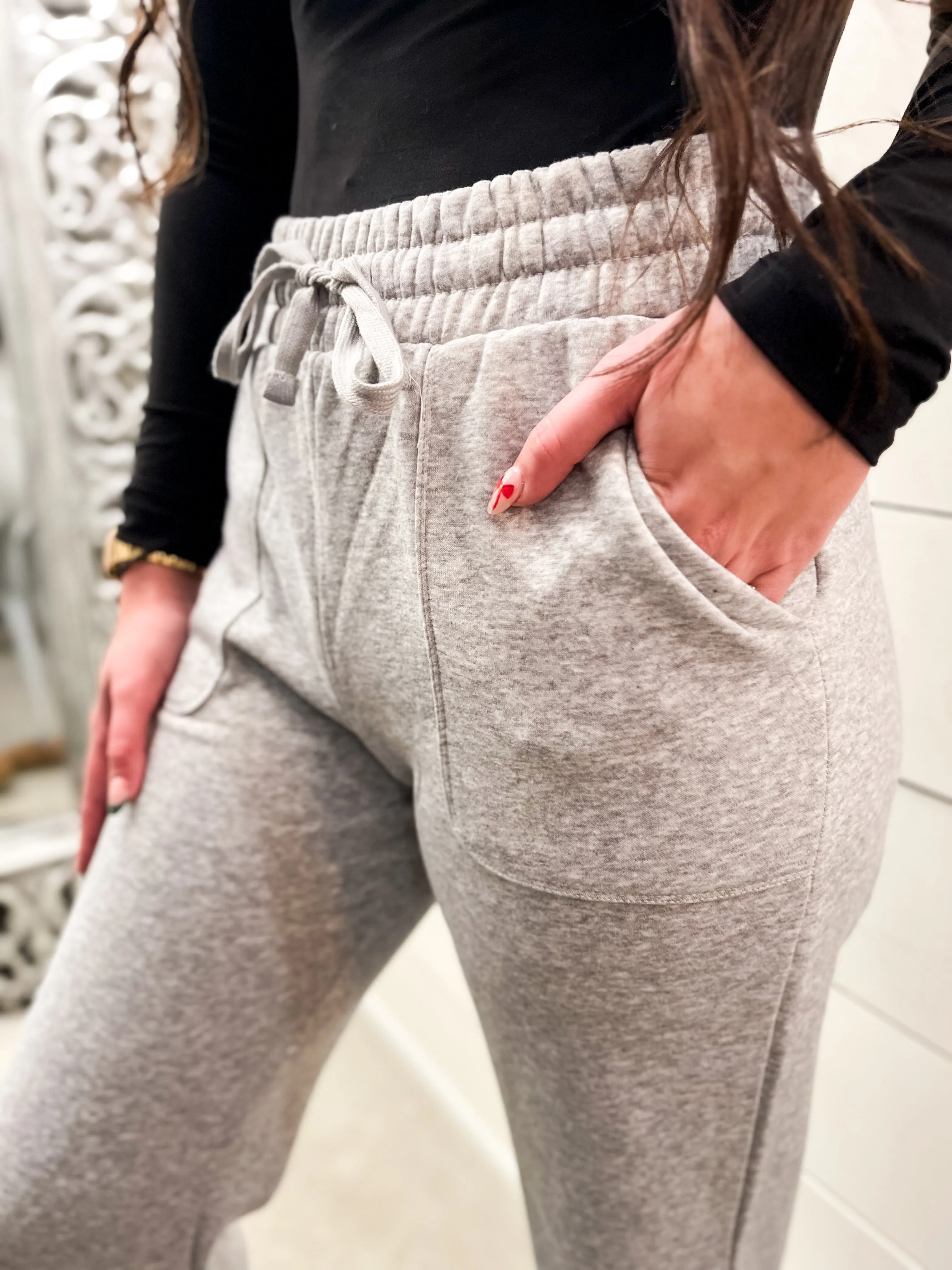 Camden Fleece French Terry Straight Leg Sweat- H Grey