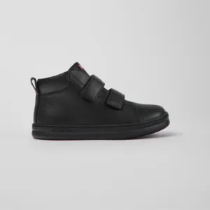 Camper Runner Black Leather Ankle Boot
