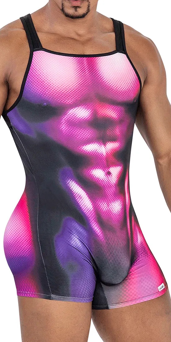 Candyman 99796 Muscle Onesie Bodysuit Magenta