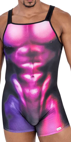 Candyman 99796 Muscle Onesie Bodysuit Magenta