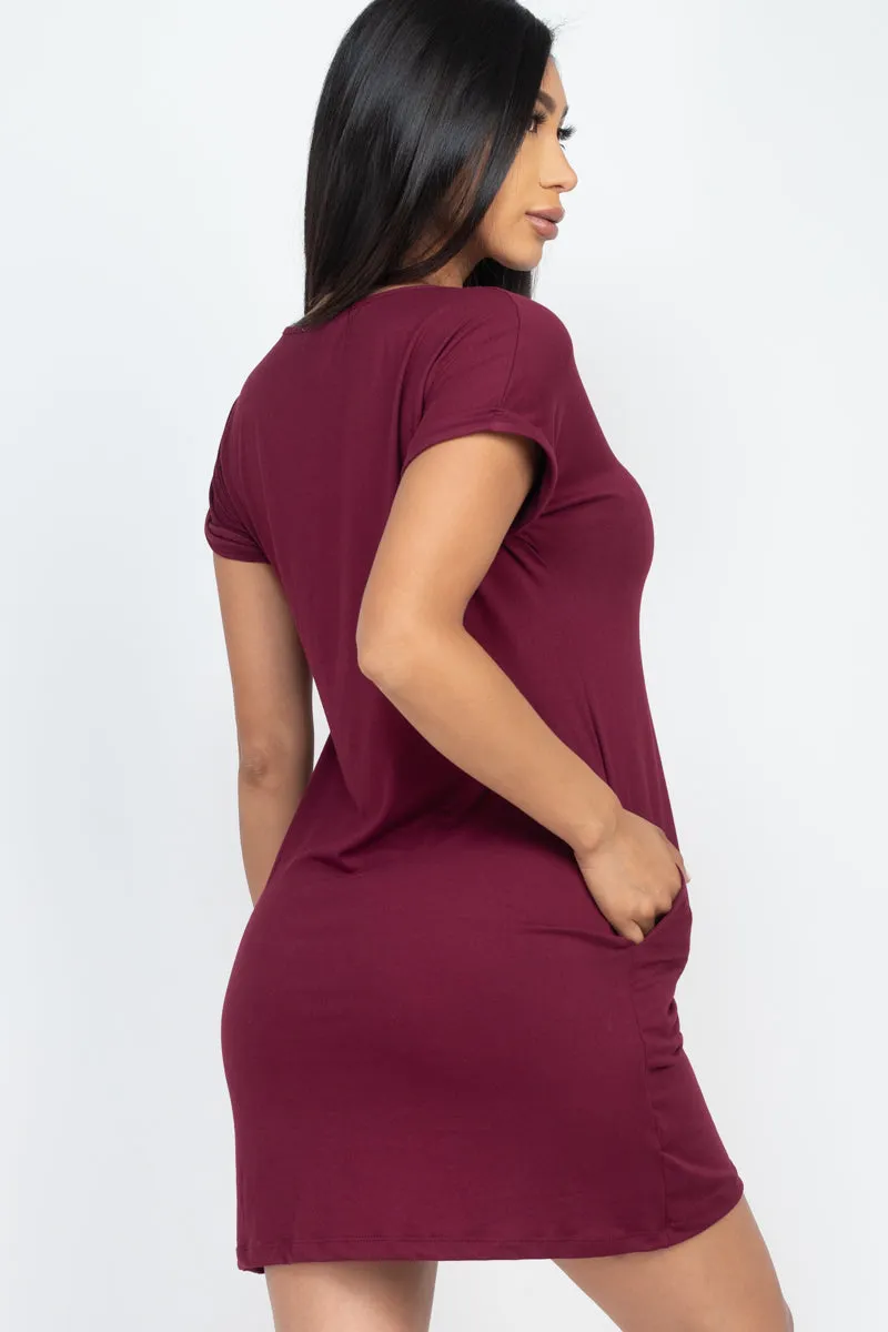 Cap Sleeve Pocket Mini Dress (capella)