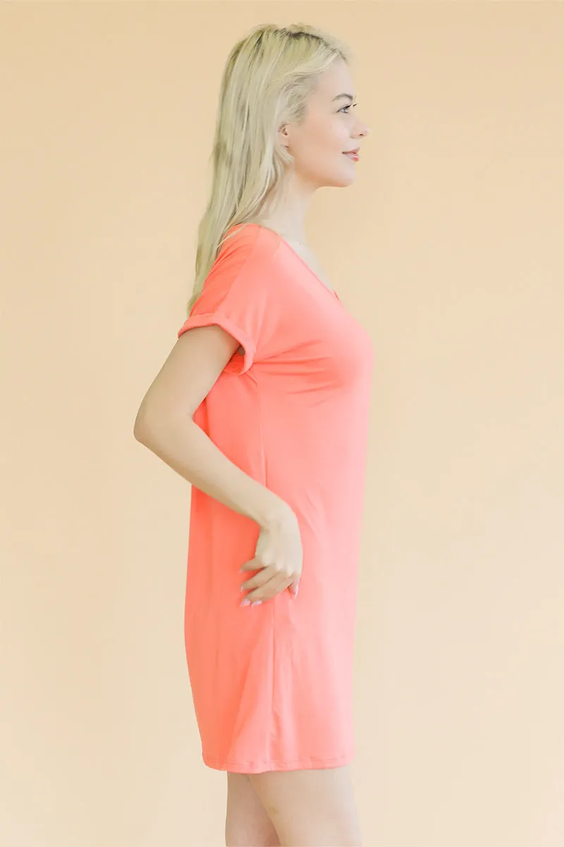 Cap Sleeve Pocket Mini Dress (capella)