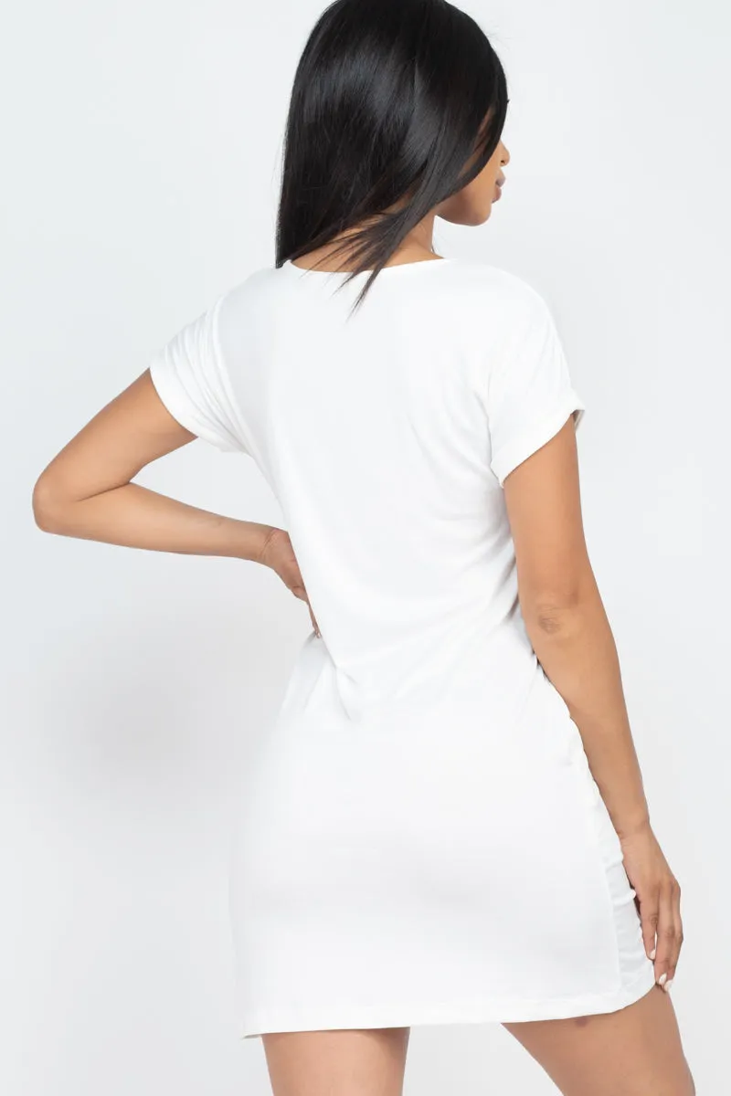 Cap Sleeve Pocket Mini Dress (capella)
