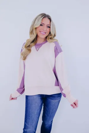 Cary Cozy Colorblock Pullover Top