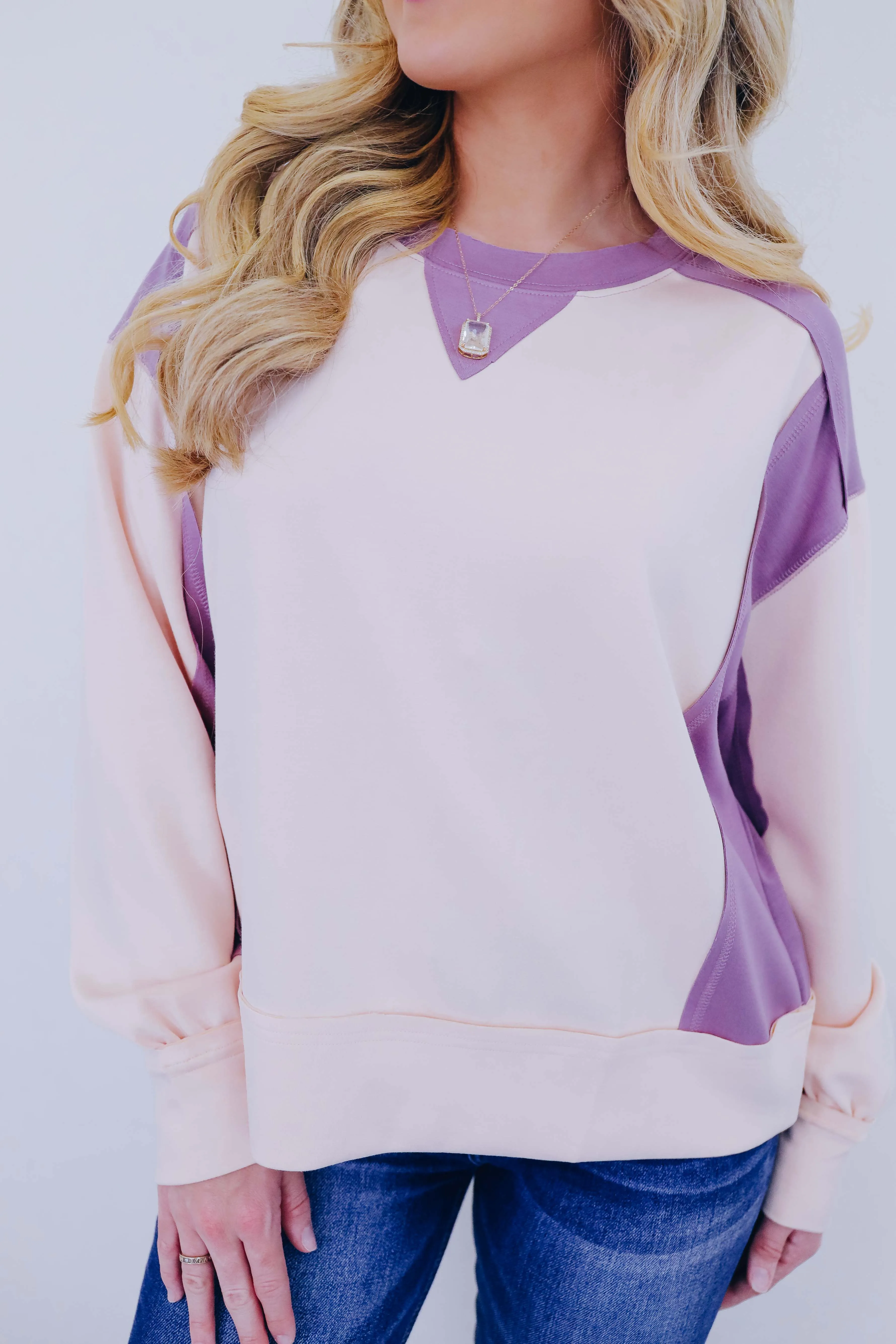 Cary Cozy Colorblock Pullover Top