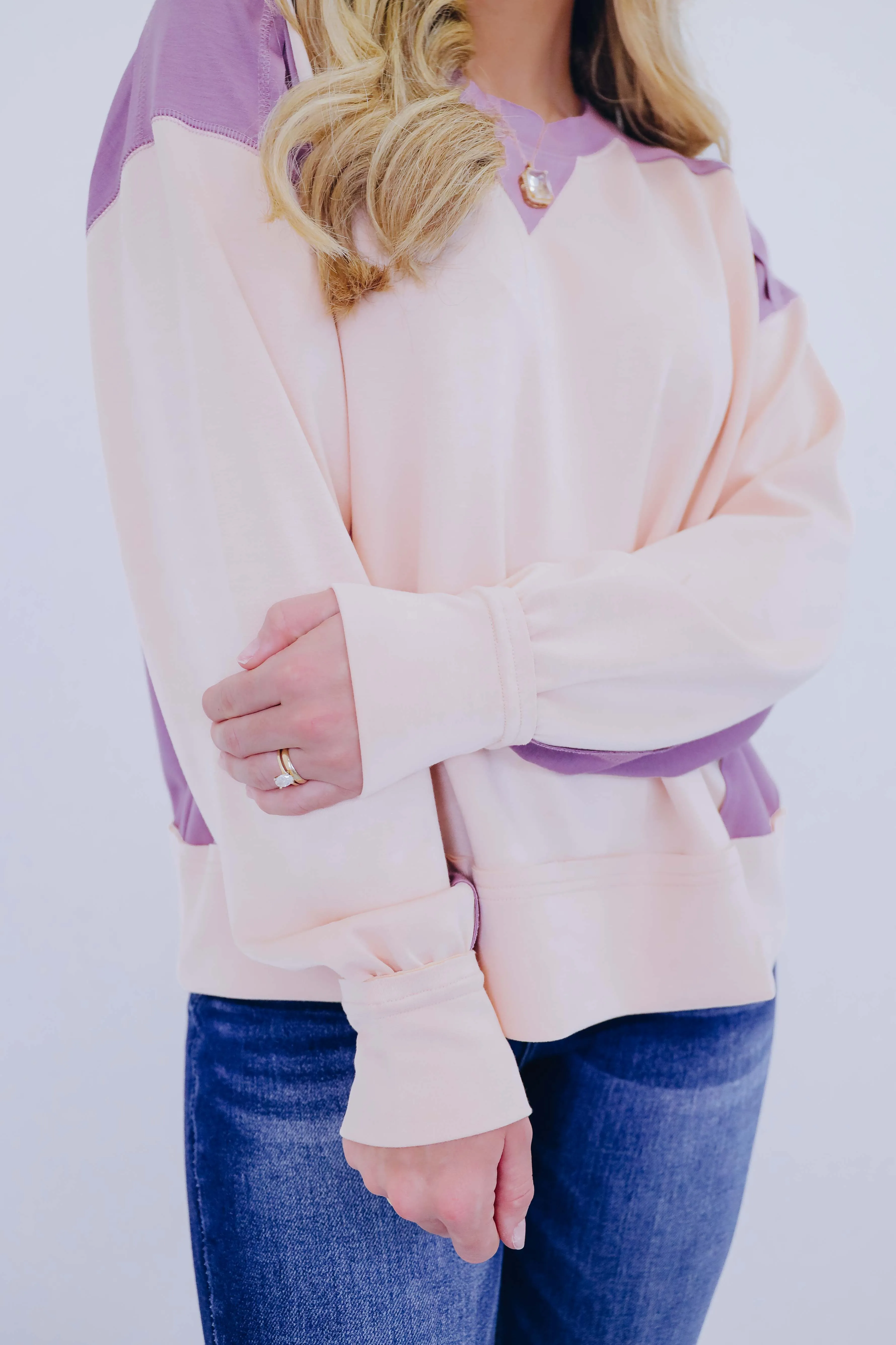 Cary Cozy Colorblock Pullover Top