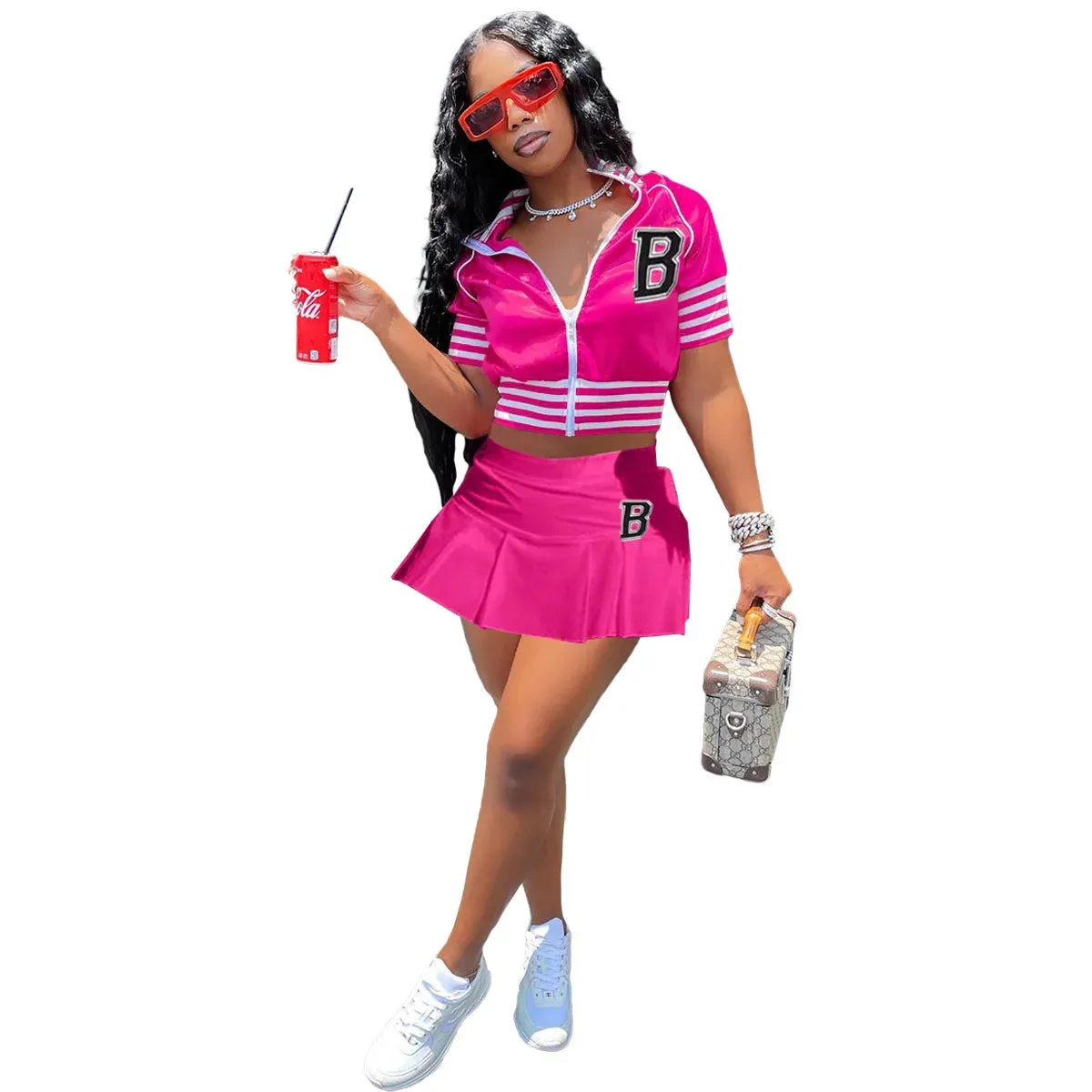 Casual Sports 2-Piece Skirt Set