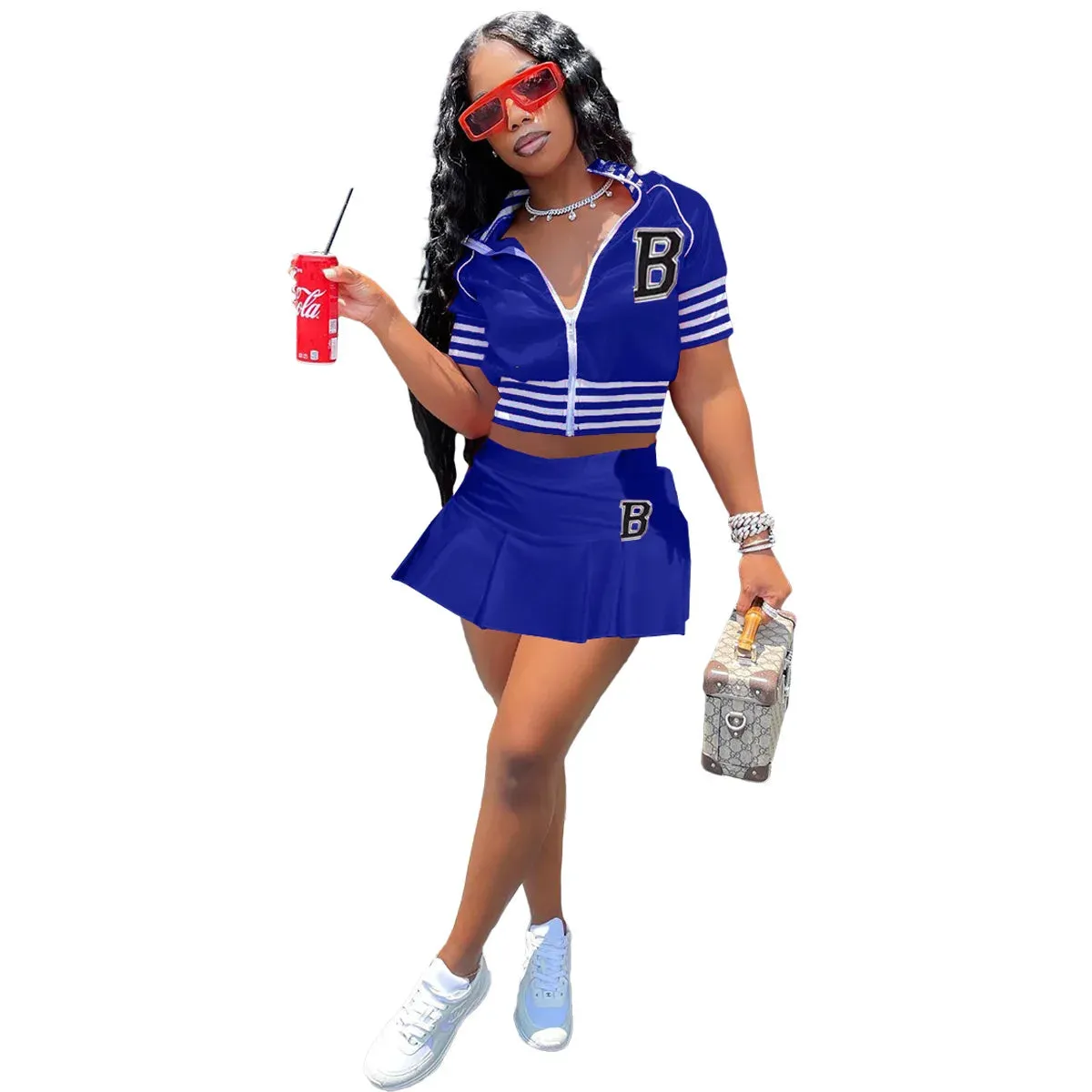 Casual Sports 2-Piece Skirt Set